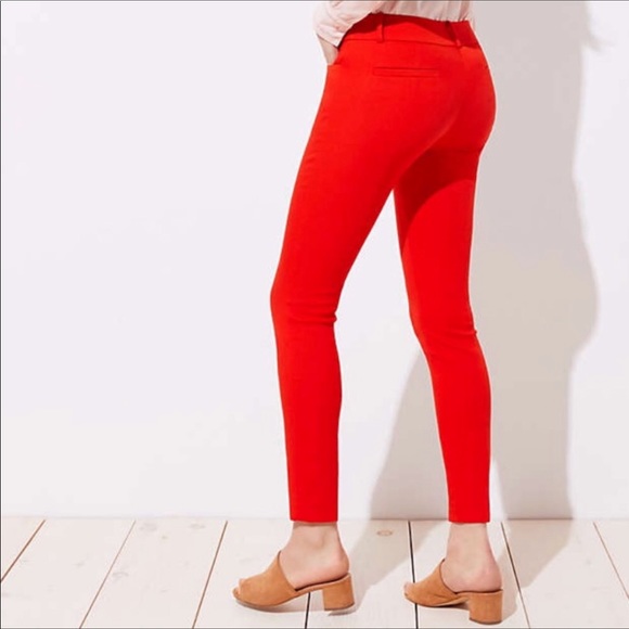 skinny red pants